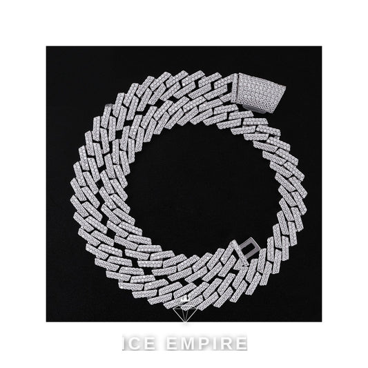 Iced Out Gold Plated Moissanite Cuban Chain