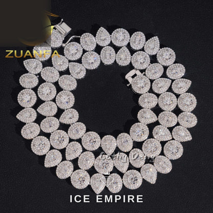 Iced Out Rose Gold Plated Moissanite Cuban Chain