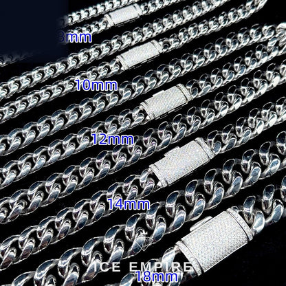 Iced Out Rose Gold Plated Moissanite Cuban Chain