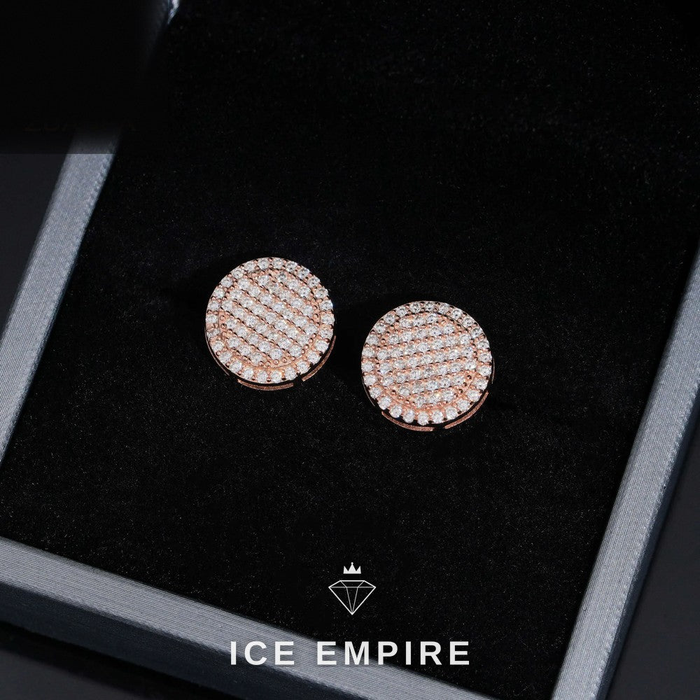 Iced Out 925 Silver Moissanite Stud Earrings