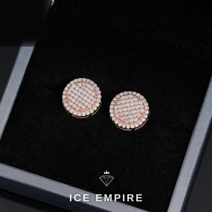 Iced Out 925 Silver Moissanite Stud Earrings