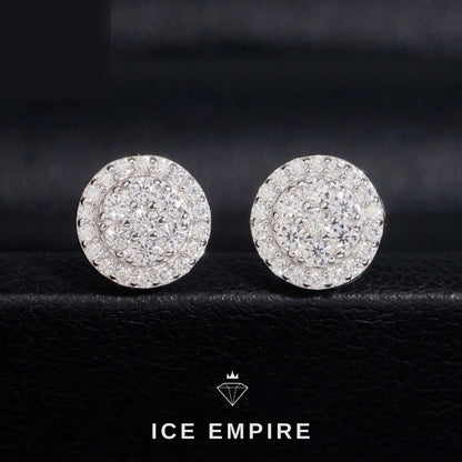 Iced Out 925 Silver Moissanite Earrings