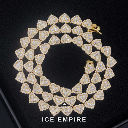 Iced Out Rose Gold Plated Moissanite Cuban Chain