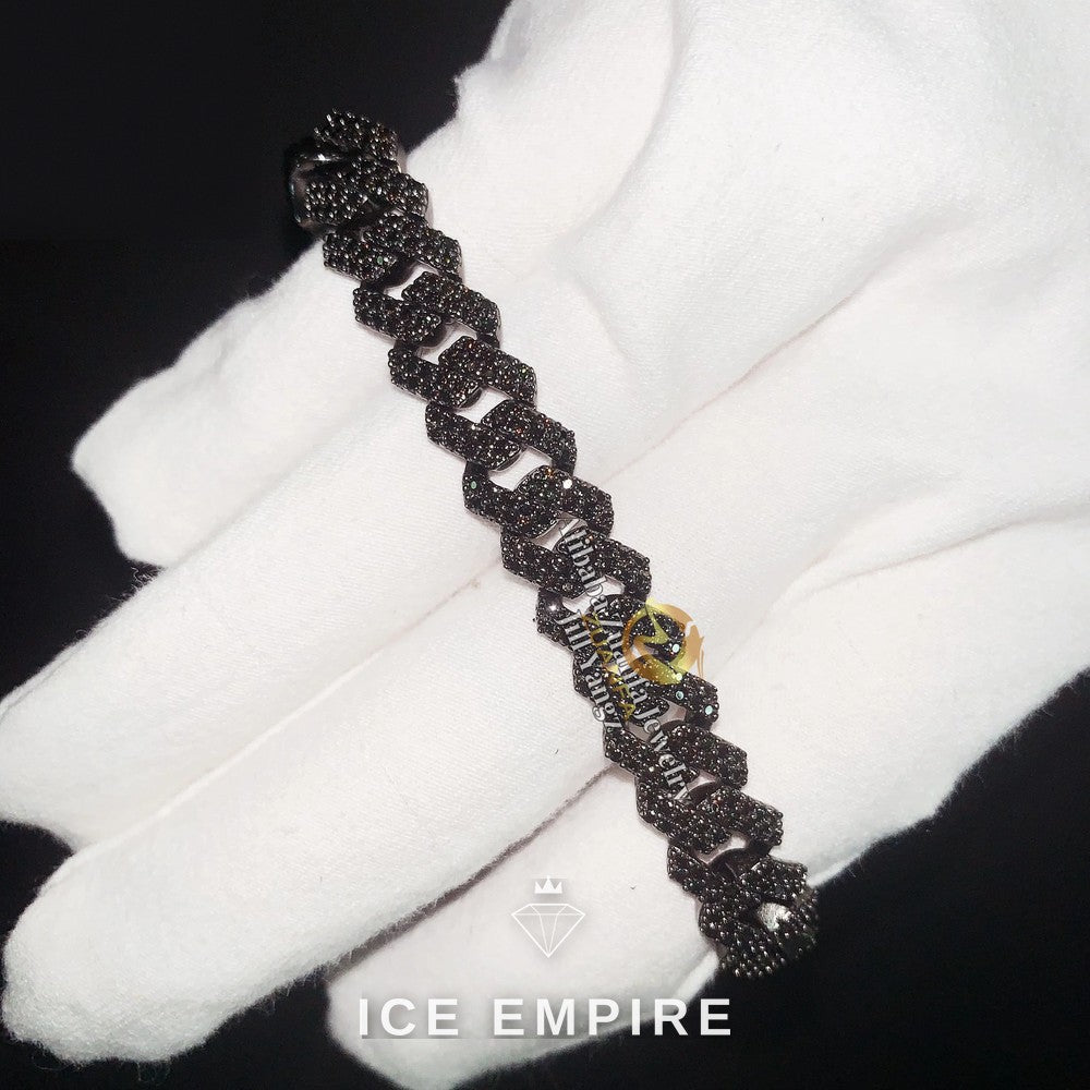 Iced Out Rose Gold Plated Moissanite Cuban Chain
