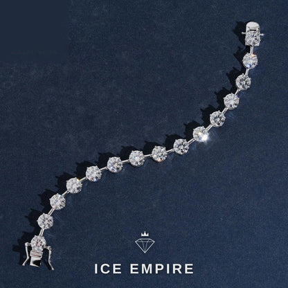 Iced Out 925 Silver Moissanite Tennis Bracelet