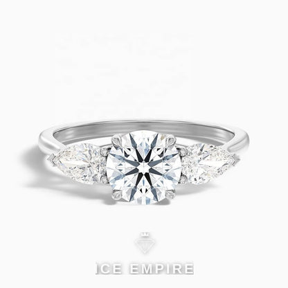 Iced Out 14K Gold Lab Grown Diamond Engagement Ring