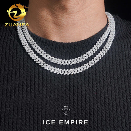 Iced Out Rose Gold Plated Moissanite Cuban Chain