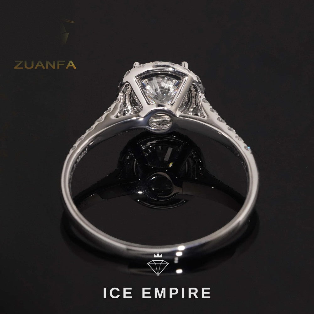 Iced Out Gold Plated Lab Grown Diamond Wedding Band