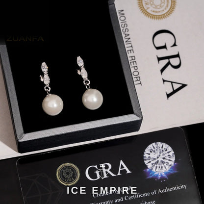 Iced Out Rose Gold Plated Moissanite Earrings
