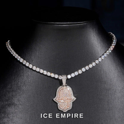 Iced Out Gold Plated Lab Grown Diamond Pendant
