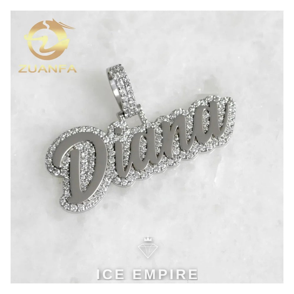 Iced Out Rose Gold Plated Moissanite Pendant