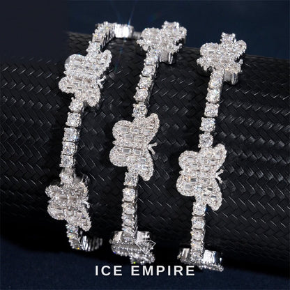 Iced Out 925 Silver Moissanite Tennis Chain
