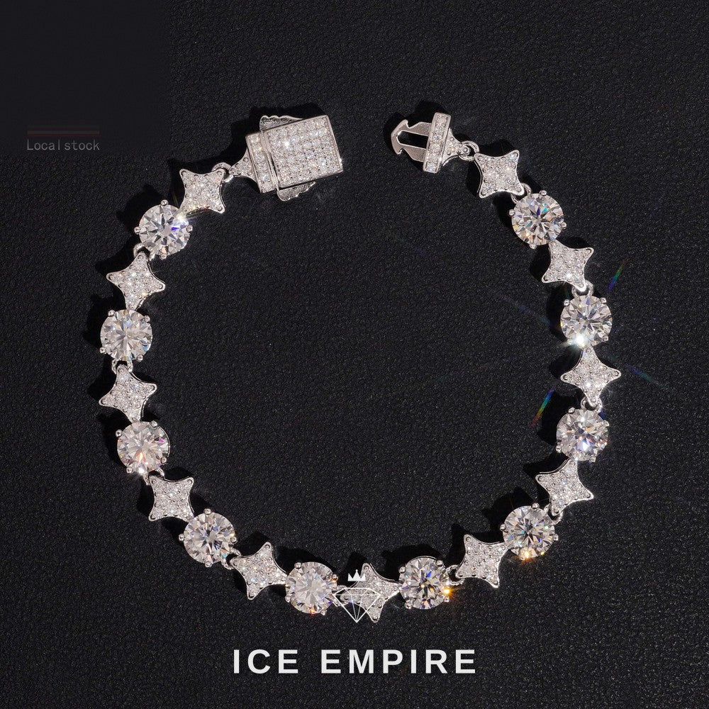 Iced Out 925 Silver Moissanite Bracelet