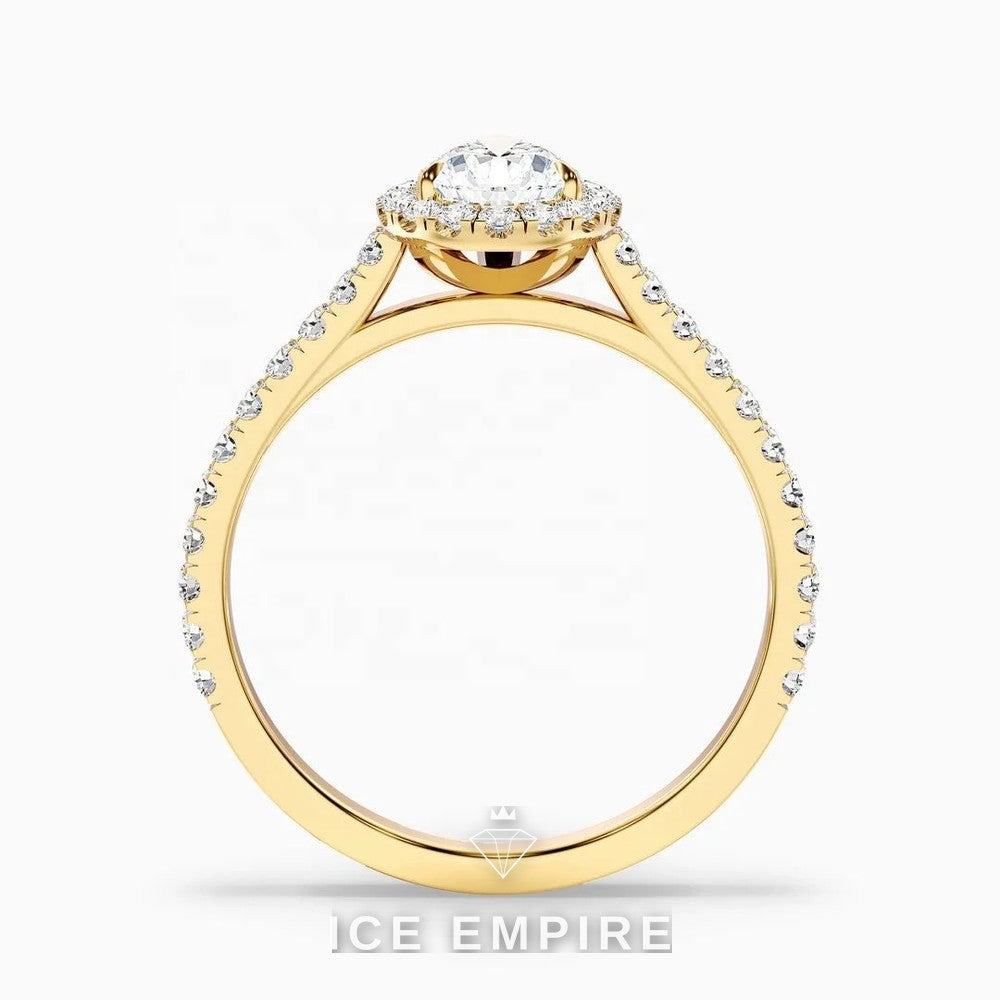 Iced Out 10K Gold Lab Grown Diamond Pendant