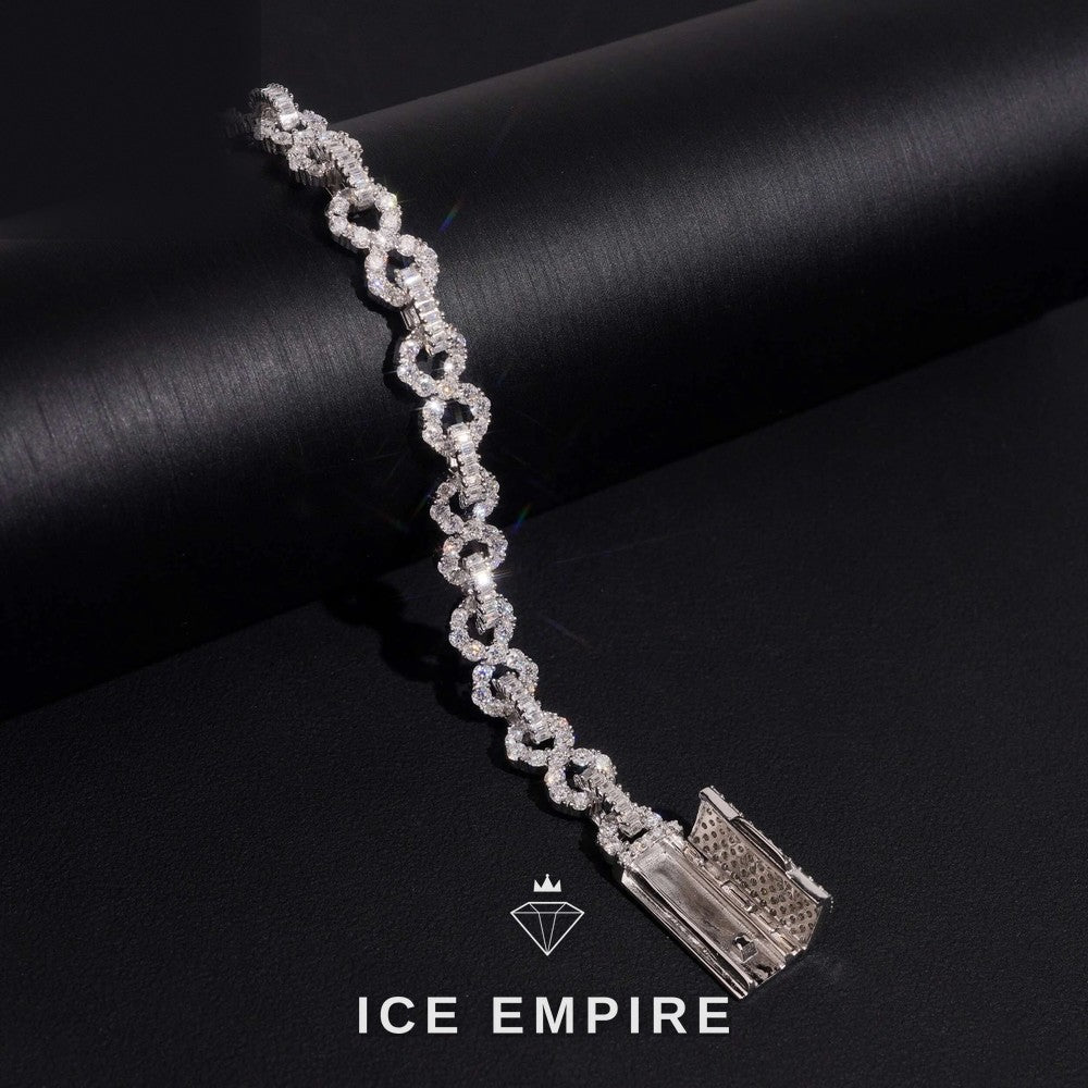 Iced Out 925 Silver Moissanite Cuban Chain