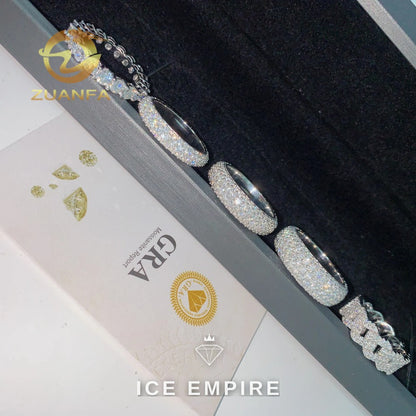 Iced Out 925 Silver Moissanite Ring