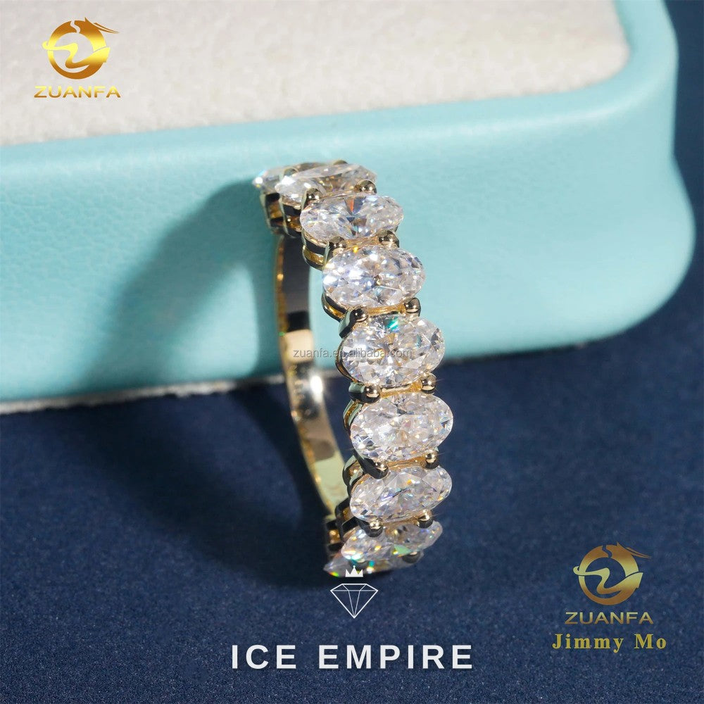 Iced Out 14K Gold Lab Grown Diamond Ring