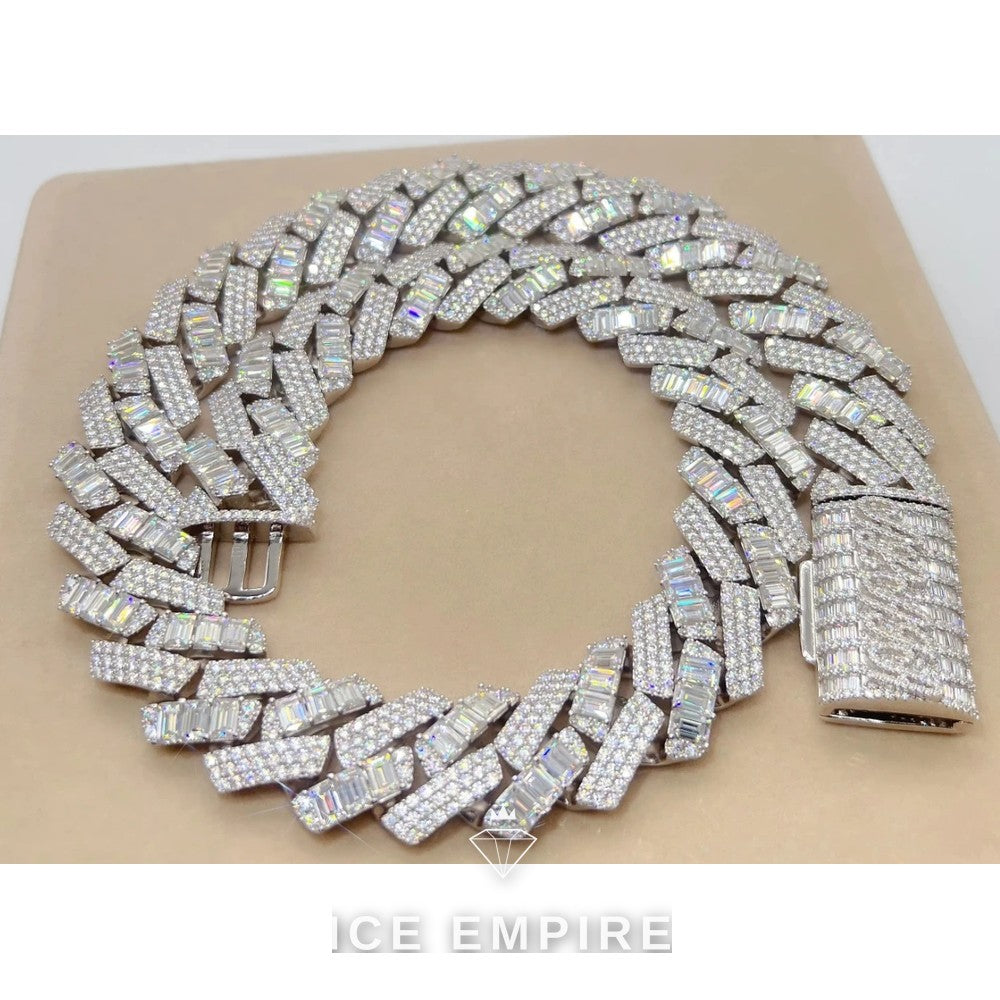 Iced Out Rose Gold Plated Moissanite Cuban Chain