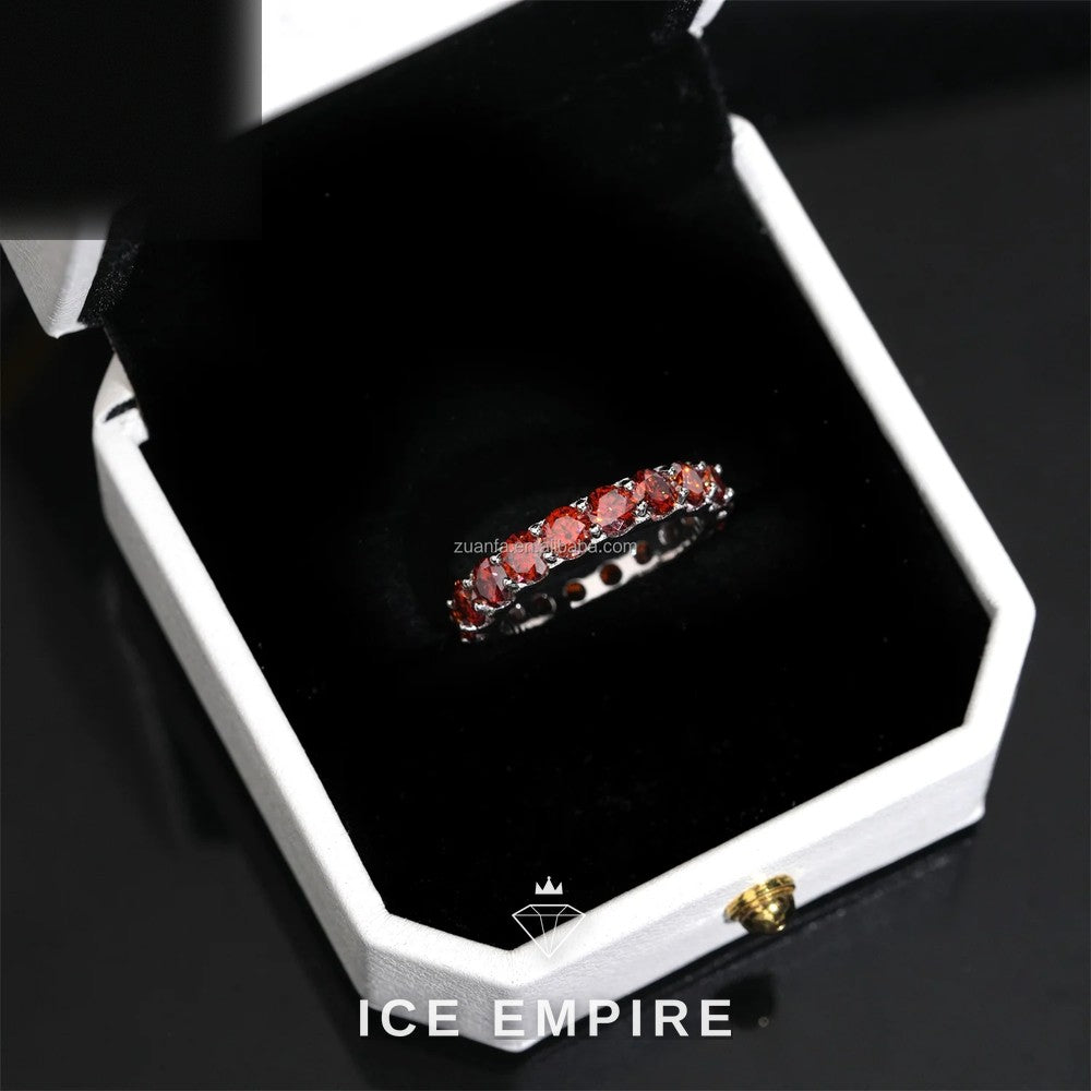 Iced Out 925 Silver Moissanite Ring
