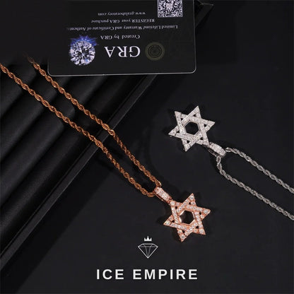 Iced Out Rose Gold Plated Moissanite Pendant
