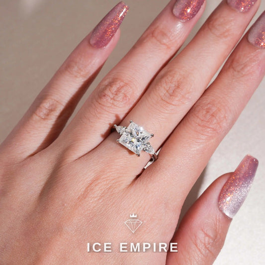 Iced Out Gold Plated Moissanite Wedding Band