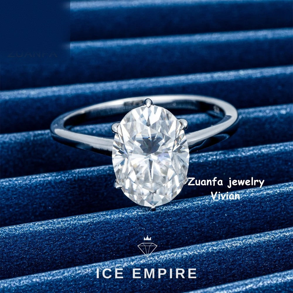 Iced Out 925 Silver Moissanite Ring