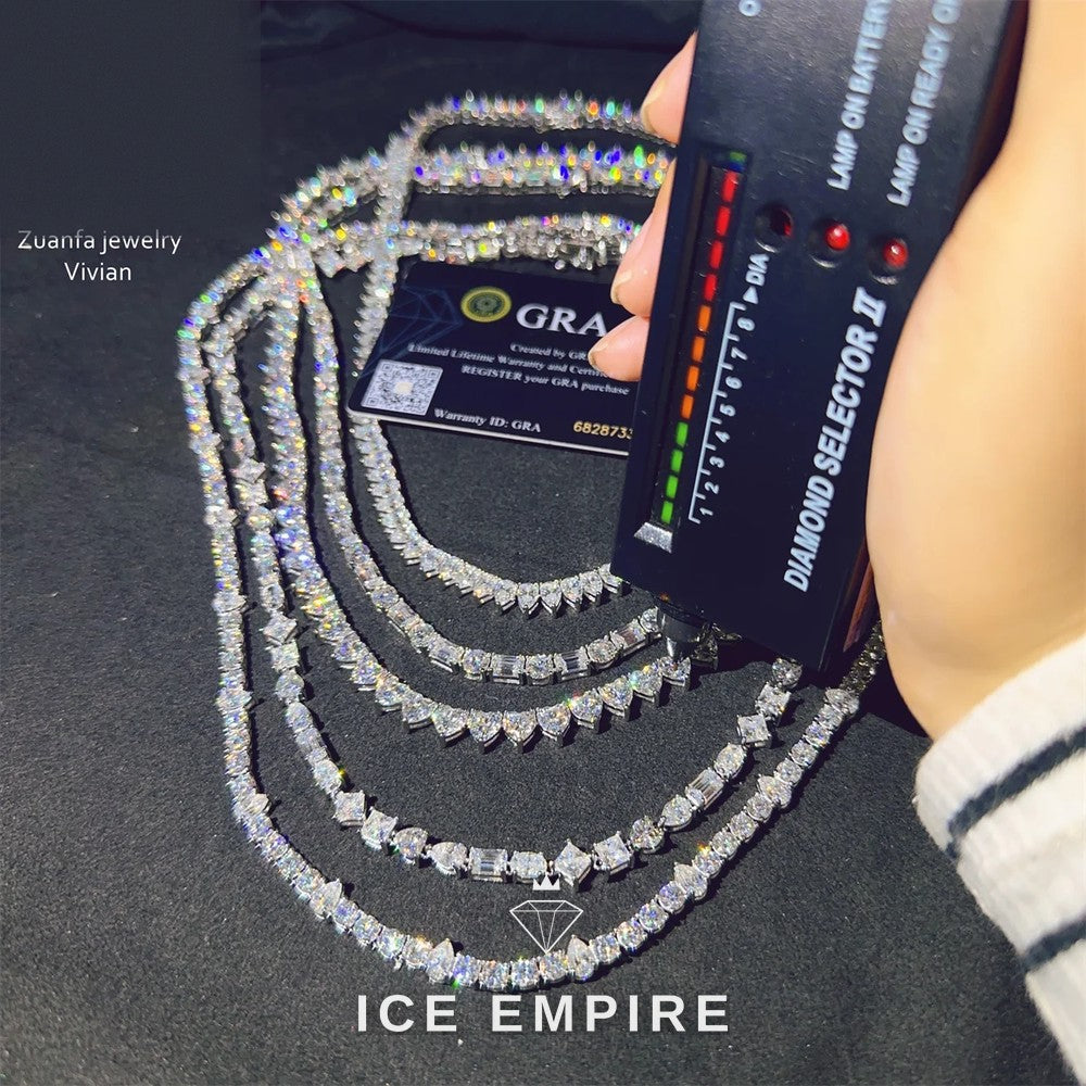 Iced Out Rose Gold Plated Moissanite Cuban Chain