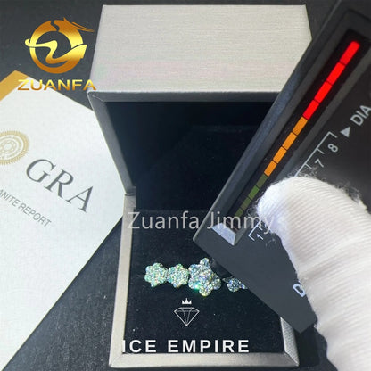 Iced Out Cluster 925 Silver Moissanite Stud Earrings