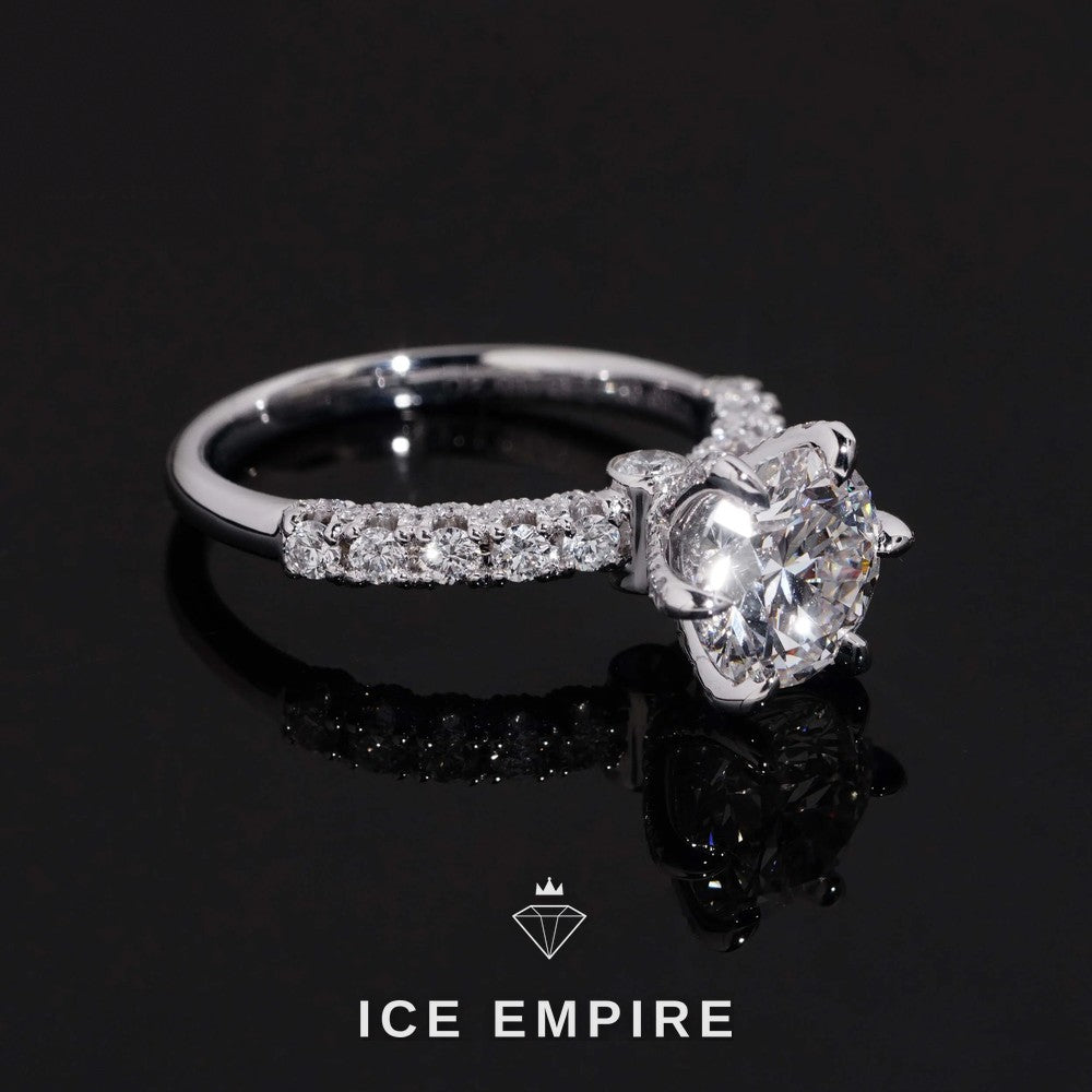 Iced Out Gold Plated Lab Grown Diamond Wedding Band