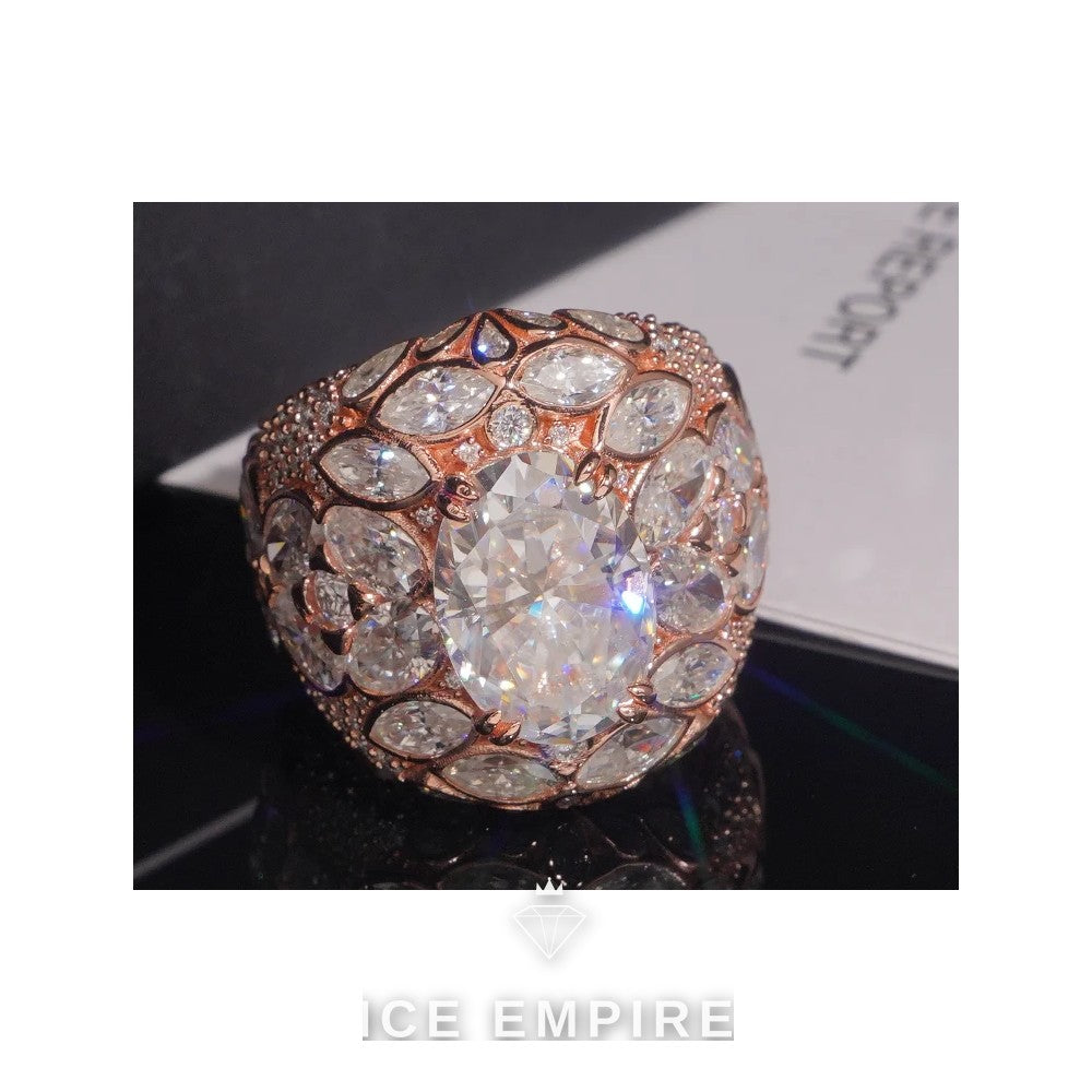 Iced Out 925 Silver Moissanite Ring