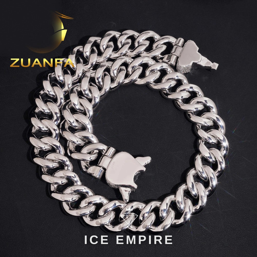 Iced Out Rose Gold Plated Moissanite Cuban Chain