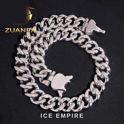 Iced Out Rose Gold Plated Moissanite Cuban Chain