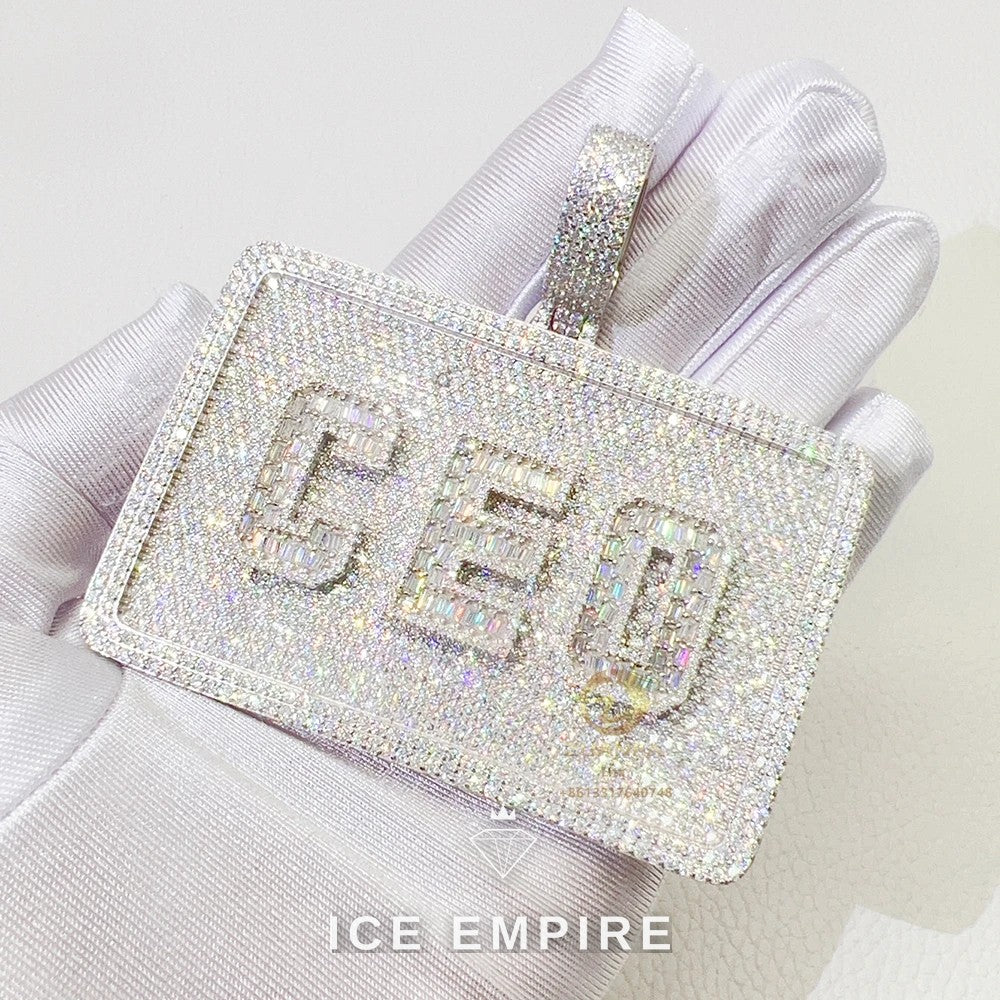 Iced Out 925 Silver Pendant