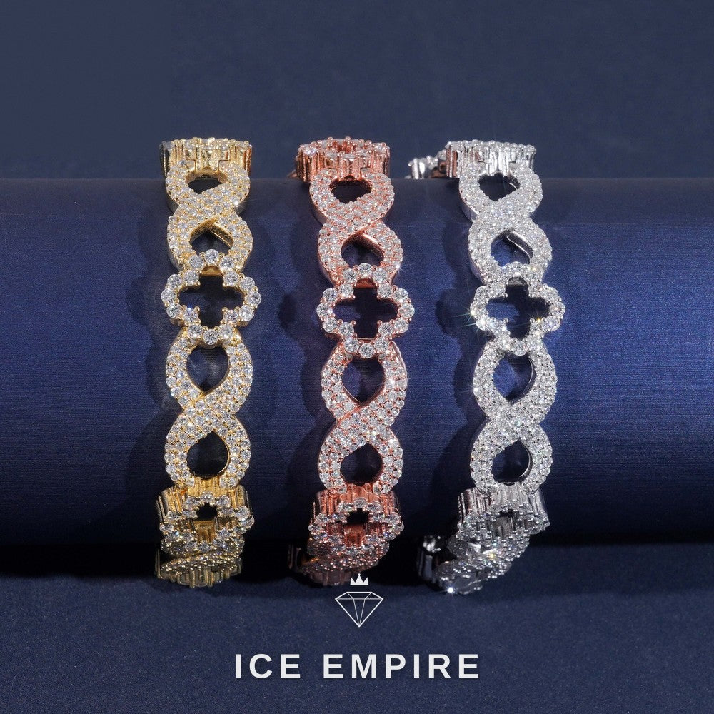Iced Out Rose Gold Plated Moissanite Cuban Chain