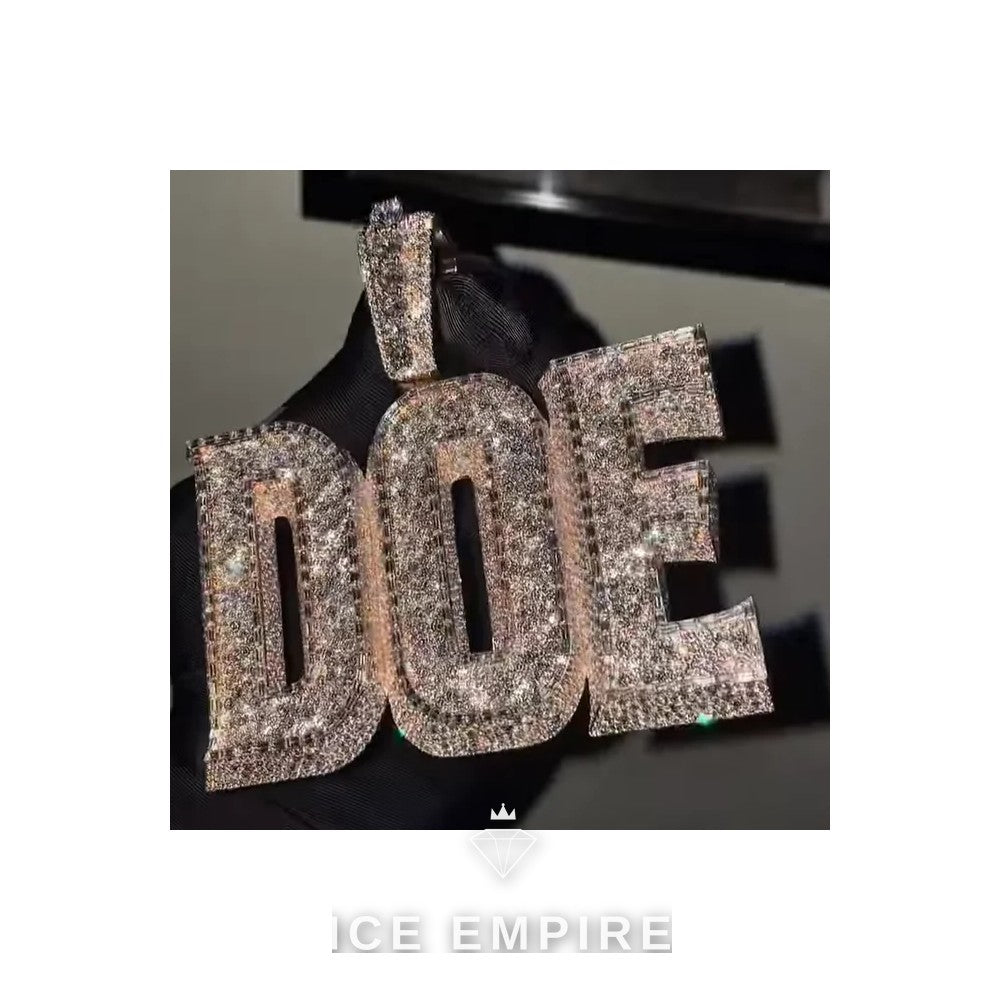 Iced Out Rose Gold Plated Moissanite Pendant