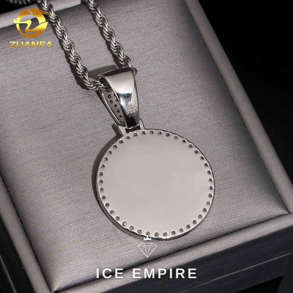 Iced Out 925 Silver Lab Grown Diamond Pendant