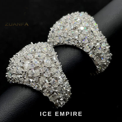 Iced Out Gold Plated Moissanite Ring