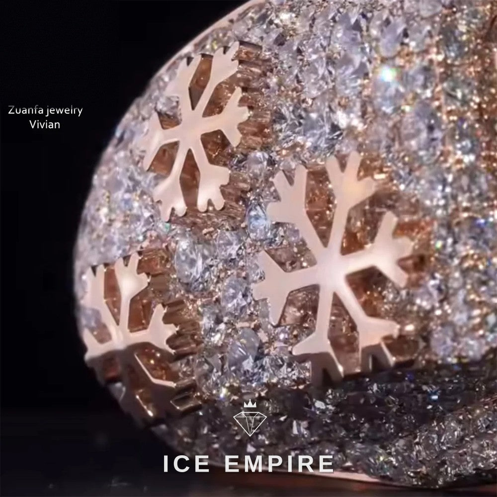 Iced Out 925 Silver Moissanite Ring