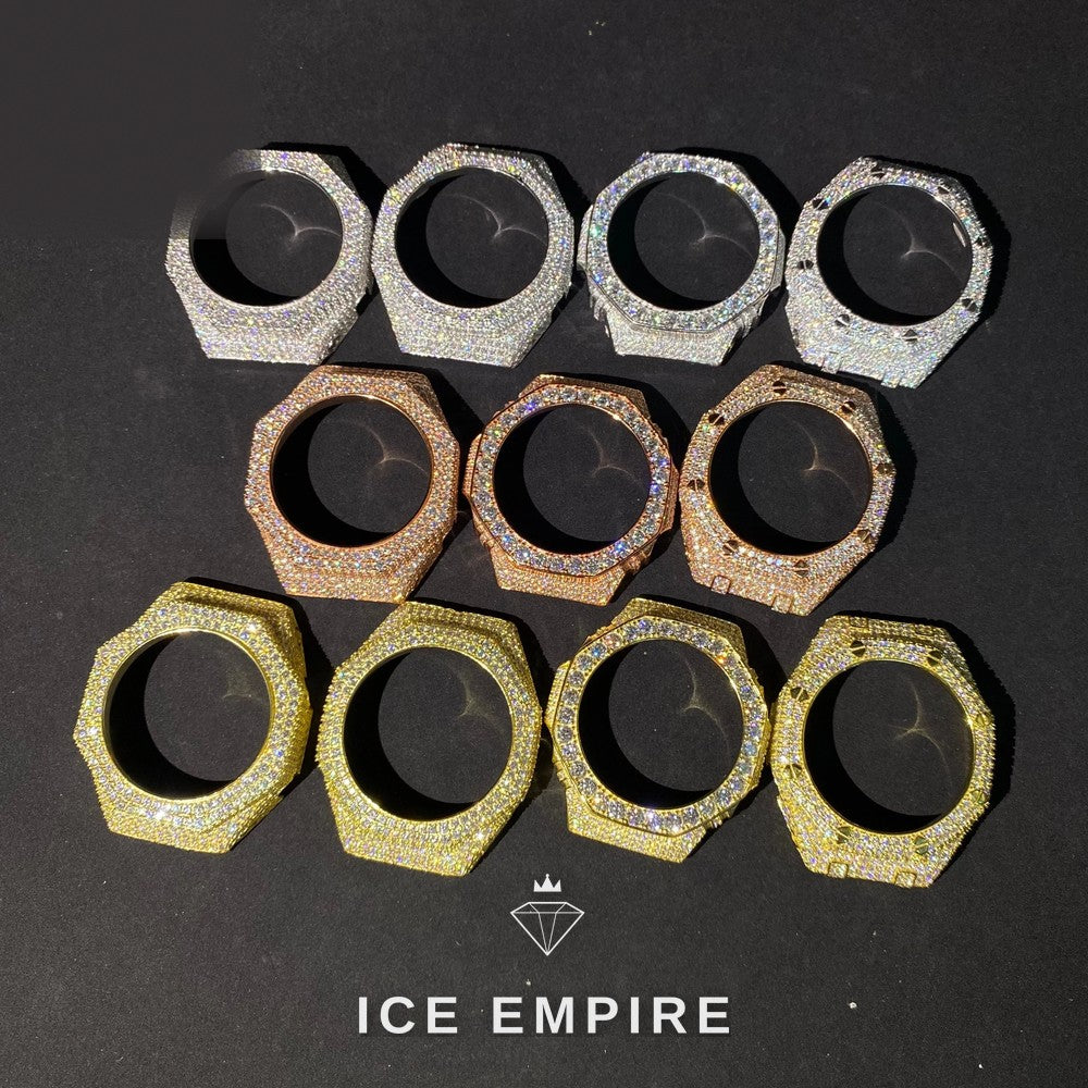 Iced Out 925 Silver Moissanite Watch