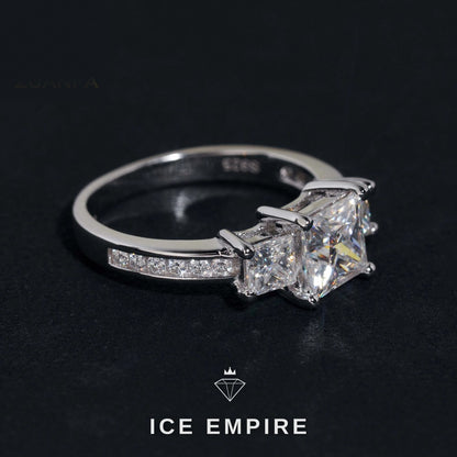Iced Out Rose Gold Plated Moissanite Wedding Band