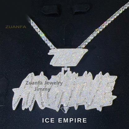 Iced Out 925 Silver Pendant
