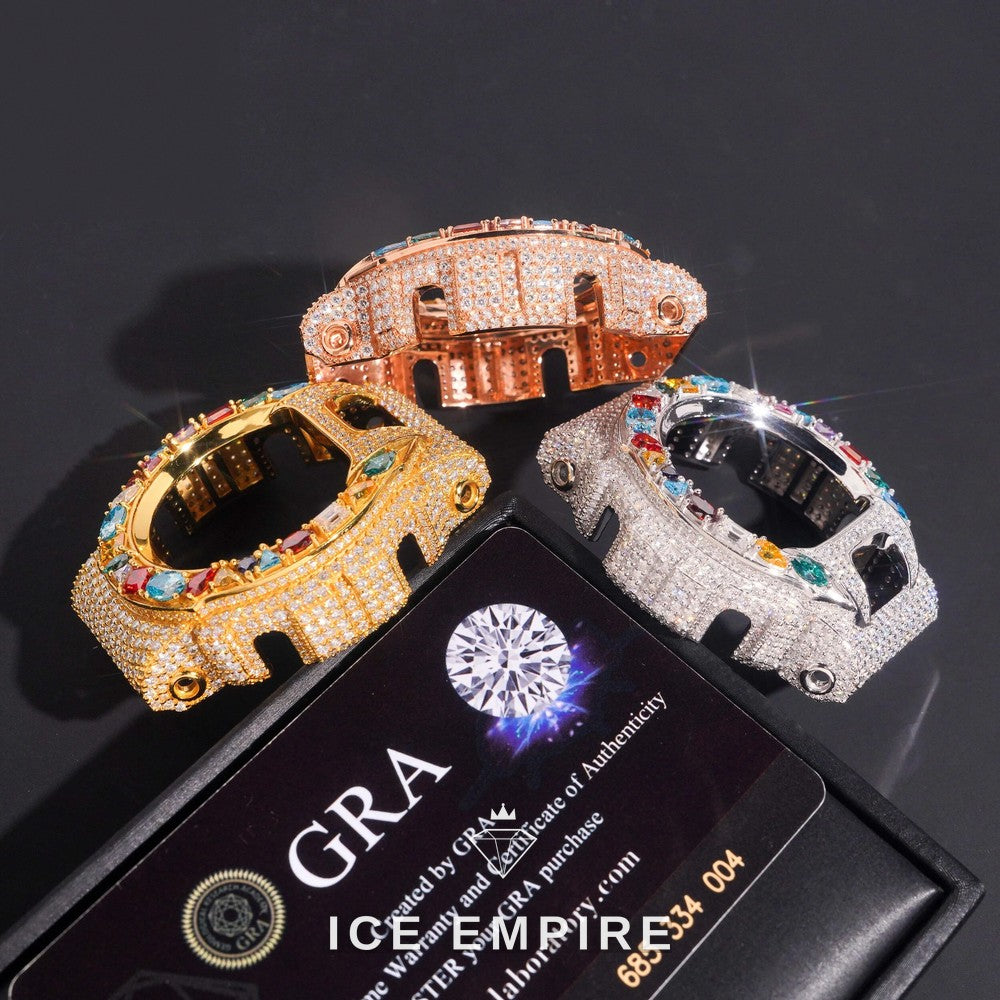 Iced Out Gold Plated Moissanite Watch
