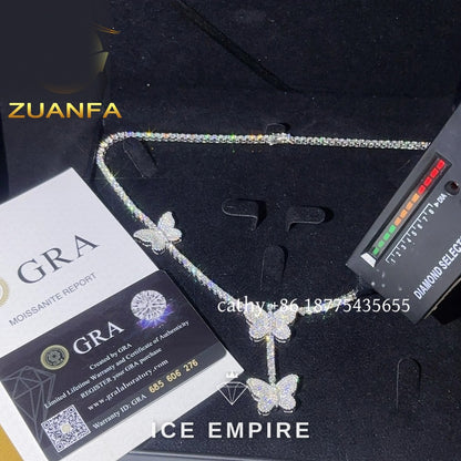 Iced Out Rose Gold Plated Moissanite Cuban Chain
