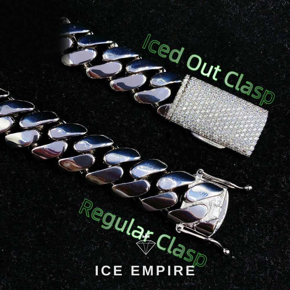 Iced Out Rose Gold Moissanite Cuban Chain