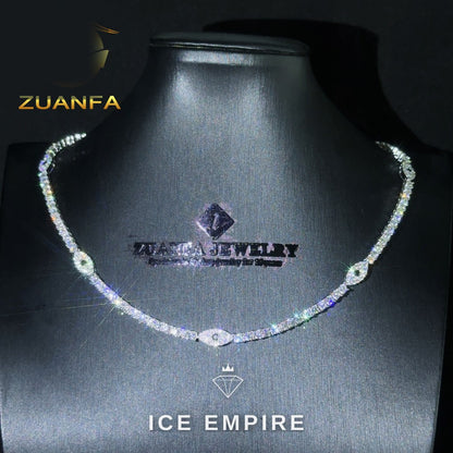 Iced Out Rose Gold Plated Moissanite Cuban Chain