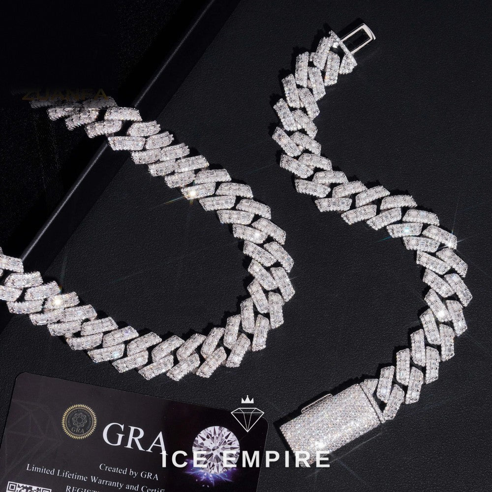 Iced Out Gold Plated Moissanite Cuban Chain