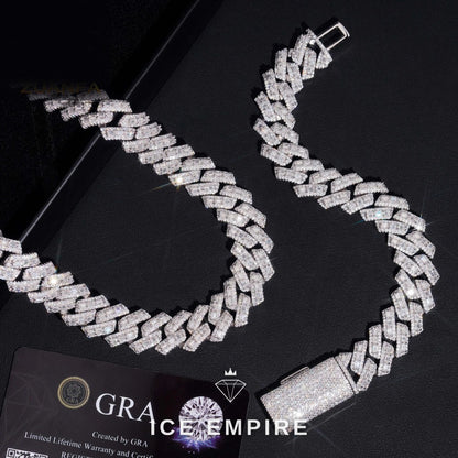 Iced Out Gold Plated Moissanite Cuban Chain