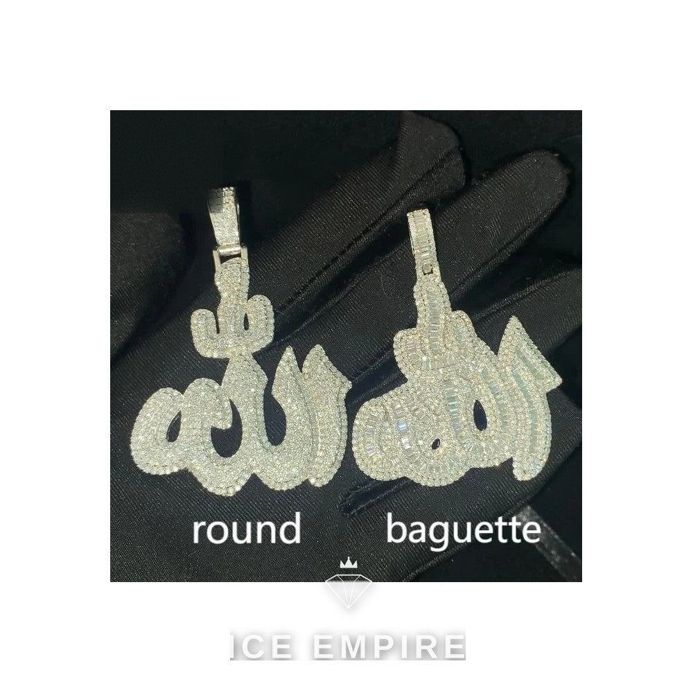 Iced Out 925 Silver Moissanite Pendant
