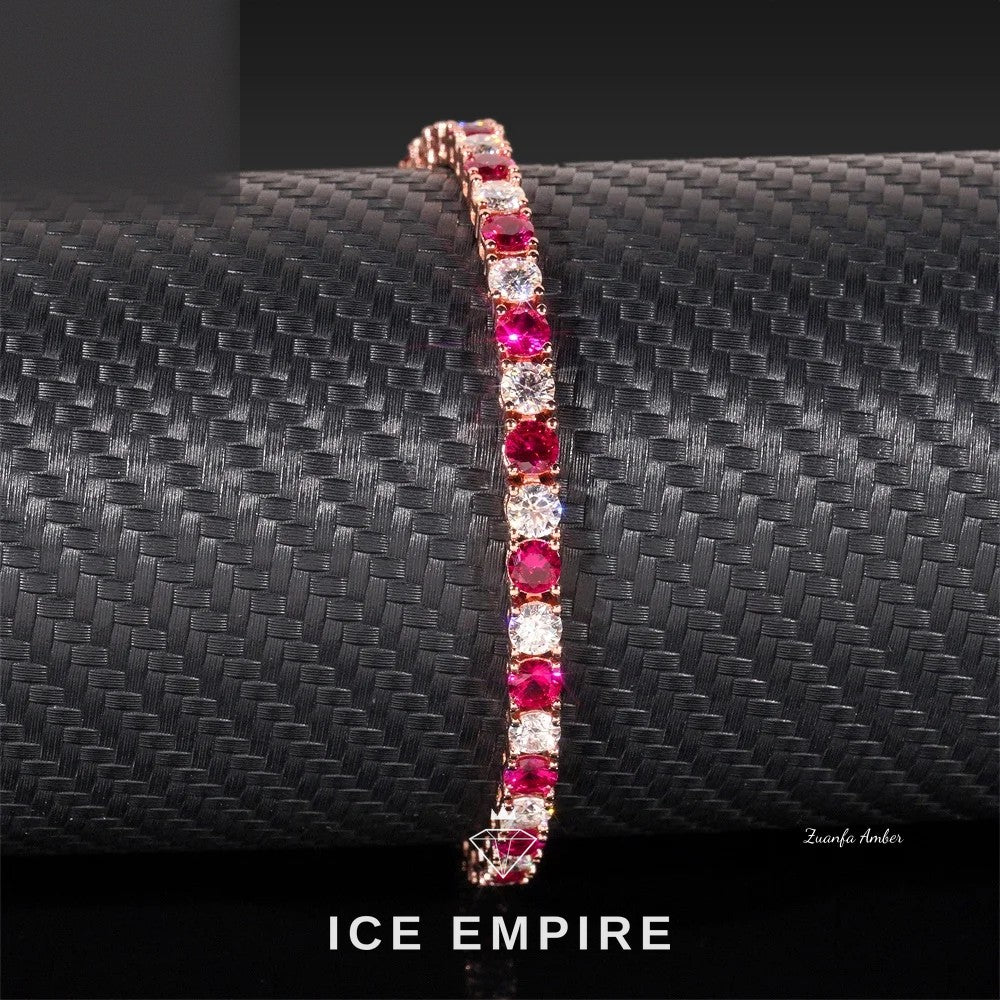 Iced Out 14K Gold Lab Grown Diamond Tennis Chain