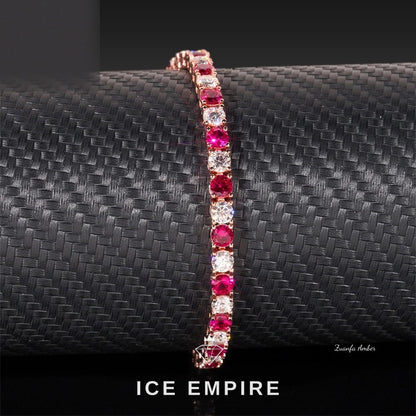 Iced Out 14K Gold Lab Grown Diamond Tennis Chain